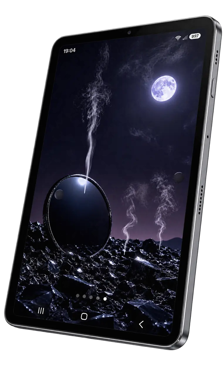 El espejo humeante bajo la luna