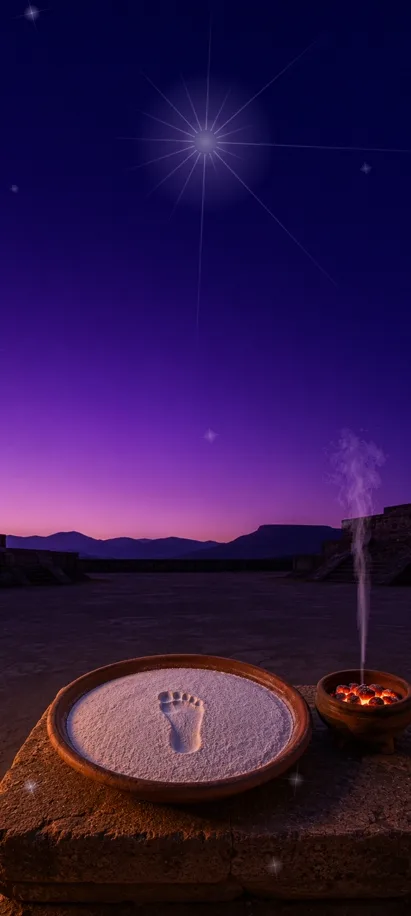 Still from the animated background of the veintena of Teotleco