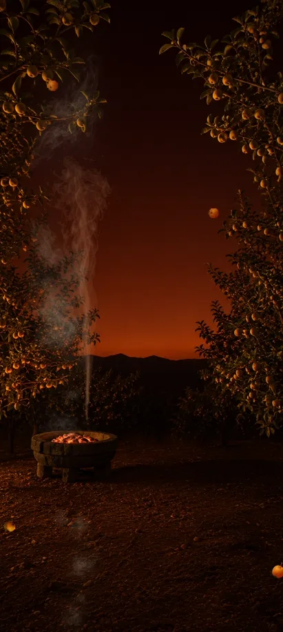 Still from the animated background of the veintena of Xocotl Huetzi